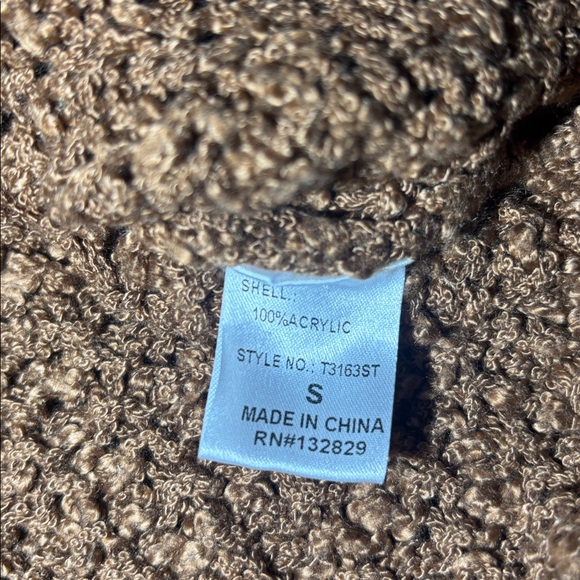 Miou Muse Cozy  Sweater in Mustard Brown chunky cropped long sleeve boxy small - Picture 4 of 15